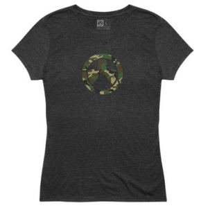 Magpul Woodland Camo Icon Women's Charcoal Heather Cotton/Polyester/Rayon Short Sleeve 3XL - MAG12240113X