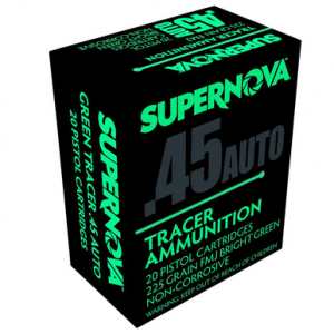 Supernova 45 ACP Green Tracer Non Corrosive 225 gr Full Metal Jacket - PMSN45ACG