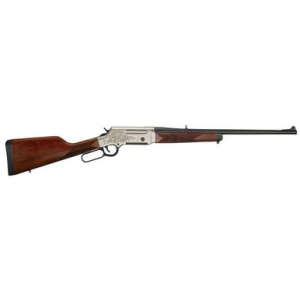 Henry H014D243 Long Ranger Deluxe Engraved 243 Win 4+1 20" Nickel Plated w/24K Gold Inlay American Walnut Right Hand