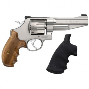 Smith & Wesson 170210 Performance Center 627 357 Mag 8rd 5" Stainless Matte Silver Stainless Steel Wood Grip