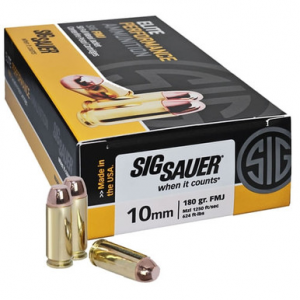  Sauer Elite Performance 10mm Auto 180 Grain FMJ 50 Round Box Ammo