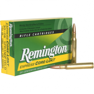 ington Ammunition 21407 Core-Lokt 30-06 Springfield 180 Gr Soft Point Core Lokt 20 Per Box Ammo