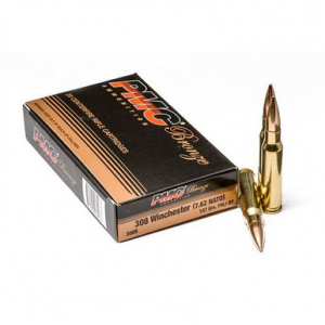  308B Bronze 308Win 147gr Full Metal Jacket Boat Tail 20 Per Box Ammo