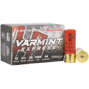 nady 86243 Varmint Express Buckshot 12 Gauge 2.75 24 Pellets 4 Buck Shot 10 Bx Ammo