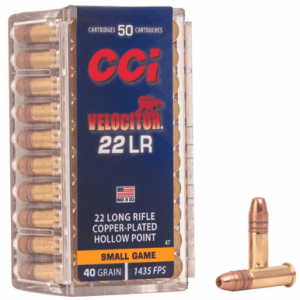 CCI Velocitor HP Rimfire 22 LR, 40 grain - 50 Per Box - 0047