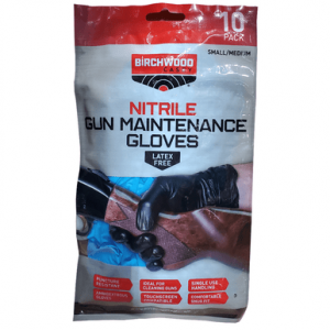Birchwood Casey Nitrile Gun Maintenance Gloves, LG/XL 10 Pack - NGLVS-L