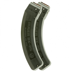 Ruger 90548 BX-25 Value Pack 25rd Magazine Fits Ruger 10/22/SR/77/Charger 22LR BX-25 Black 2 Pack