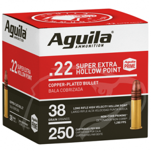 ila 1B221103 Super Extra Rimfire 22LR 38gr Copper Plated Hollow Point 250 Per Box Ammo