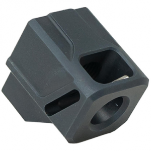 Faxon Firearms EXOS-513 Compensator, Black Nitride 6061 Aluminum, 1/2"x28 Threads, 1.10" OAL, Compatible with Glock Gen 3 19/17/34 - FFPACOMPDSG01