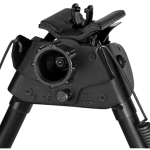 Harris Bipods SL2 Swivel L Swivel Stud, 9-13", Black Steel/Aluminum, Self-Leveling Legs, Rubber Feet