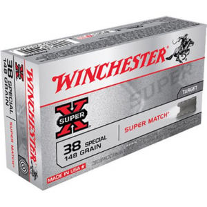 Winchester Ammo Super X 38 Special 148 gr Super Match Lead Semi Wadcutter - X38SMRP