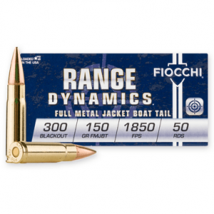 cchi Range Dynamics 300 Blackout 150 Gr Full Metal Jacket Boat Tail 50 Per Box Ammo