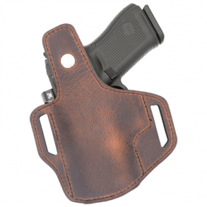Versacarry Trooper Leather Holster, Black/Brown - TR22141