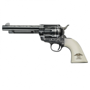 Pietta 1873 Great Western II Liberty Handgun 45 Colt 4.75" Blued Engraved Steel Barrel with Ultra Ivory Liberty Eagle Grip - GW45LLE434NMUI