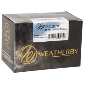 Weatherby Unprimed Cases 300PRC Rifle, 50/Box - BRASS300PCT50