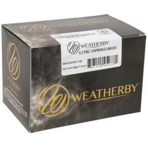 Weatherby Unprimed Cases 6.5PRC Rifle, 50/Box - BRASS65PCT50