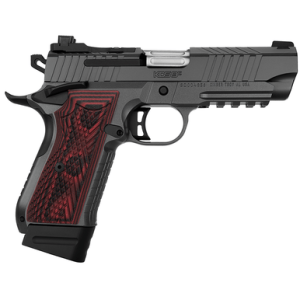 Kimber 3100024 KDS9C Rail 9mm 15+1 18+1 4.09" KimPro Gray Red/Black Front and Rear Serrations Stainless Steel Black Crosshatch cut G-10 Grip