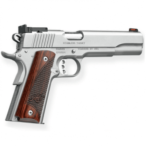 Kimber 3000372 Stainless Target LS 10mm 8+1 6" Ramped Barrel Satin Silver Stainless Steel Slide Rosewood Grip