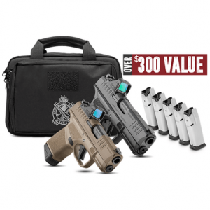 Springfield Armory HCP9379BOSPLCGU24 Hellcat Pro OSP 9mm Luger Gear up 2024 Includes Viridian RFX-11 Green Dot Optic, 3 10rd Magazines (Total of 5), Dual Range Bag