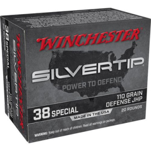 Winchester Ammo Silvertip 38 Special 110 gr Silvertip Jacket Hollow Point - W38ST