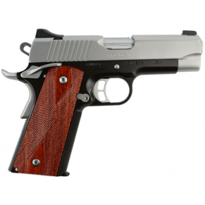 Kimber 3200055CA Pro CDP II (CA) 45 ACP 7+1 4" Satin Silver Stainless Steel Slide Matte Black KimPro II Rosewood Double Diamond Grip