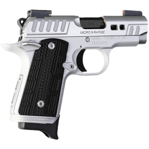 Kimber 3300237 Micro 9 Rapide Frost 9mm 7+1 3.15" Brushed Stainless/Silver KimPro II Black G10 Grip