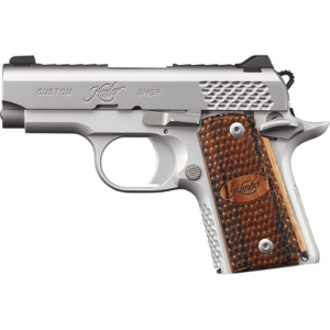 Kimber 3300109 Micro 9 Stainless Raptor 9mm 6+1 3.15" Stainless Steel Slide KimPro Silver Zebrawood with Scale Pattern and Kimber logo Grip