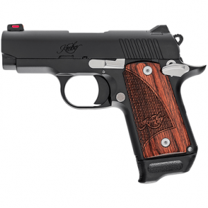 Kimber 3300241 Micro 9 RTC 9mm 7+1 3.15" Black KimPro II Stainless Steel Slide Rosewood Grip