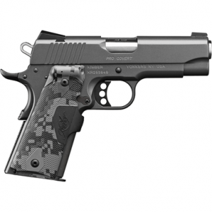 Kimber 3000244 Pro Covert 45 ACP 7+1 4" Stainless Steel Slide Charcoal Gray KimPro II Crimson Trace Urban Camouflage Grip