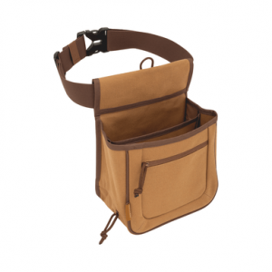 Allen 8332 Rival Double Compartment Shell Bag Tan Canvas Holds 2 Boxes of 2 3/4" 12 Gauge Shells Side By Side