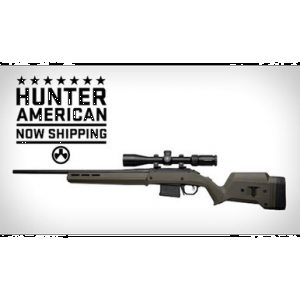Magpul Hunter American Stock Flat Dark Earth Adjustable Synthetic Stock with Aluminum Chassis for Short Action Ruger American Right Hand Includes STANAG Mag Well - MAG1207FDE