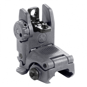 Magpul MAG248GRY MBUS Sight Rear Stealth Gray Polymer, Spring-Loaded Flip Up for AR-15/ M16