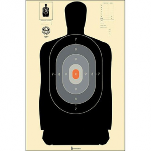 Action Target B27NCJA100 B-27 NCJA Silhouette Hanging Paper Target 24" x 45" 100 Per Box
