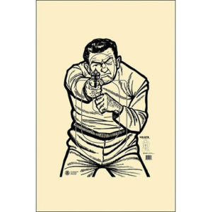 Action Target ICEQT2009100 ICE-QT Training Target Man w/Gun Hanging Paper Target 23" x 35" 100 Per Box