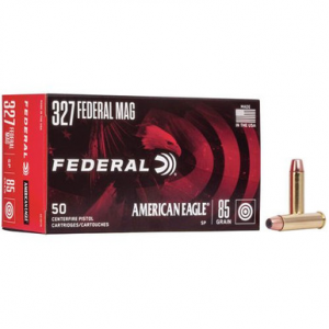 eral American Eagle .327 Federal Magnum Ammunition 50 Rounds JSP 85 Grains Ammo