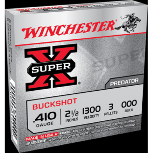 Winchester Ammo Super X 410 Gauge 2.50" 3 Pellets 000 Buck Shot - XB41000