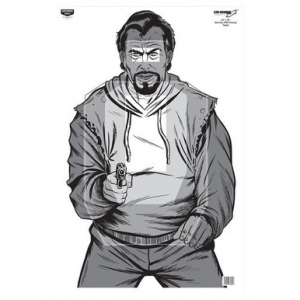 Birchwood Casey 37034 EZE-Scorer Bad Guy ISPC Bad Guy Silhouette Paper Target 23" x 35" 100 Per Pack