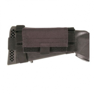 Blackhawk 52BS02BK Buttstock Shell Pouch Black Nylon 5rd Shotgun Ambidextrous