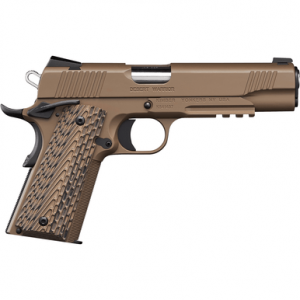 Kimber 3000236 Desert Warrior 45 ACP 7+1 5" Front Serrations Steel Slide Desert Tan KimPro II G-10 Grip Handgun