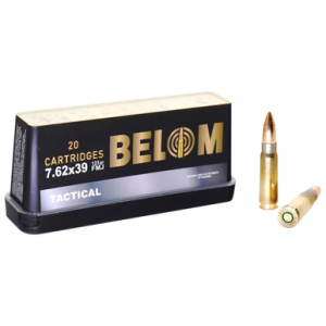 OM BELOM762 Tactical 7.62x39mm 123gr Full Metal Jacket 20 Per Box Ammo