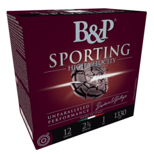 B&P 12B1SCH8 Sporting Clays High Velocity 12Gauge 2.75" 1oz 8Shot 25 Per Box