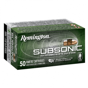 ington Ammunition 21135 Subsonic Rimfire 22LR 40gr Plated Hollow Point 50 Per Box Ammo