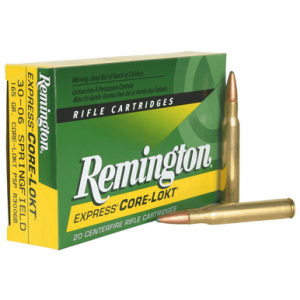 ington Ammunition 21415 Core-Lokt 30-06 Springfield 165gr Pointed Soft Point Core-Lokt 20 Per Box Ammo