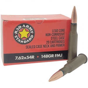  Army Standard 7.62x54mmR 148 Gr Full Metal Jacket 20 Per Box Ammo