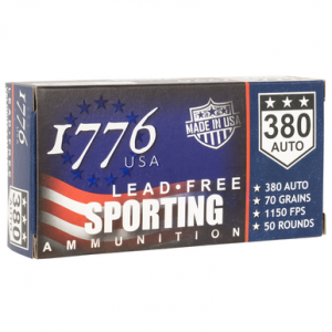 6 USA 1776380070 Lead Free Sporting 380 ACP 70gr Lead Free Ball 50 Per Box Ammo