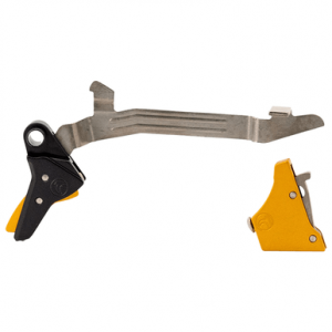 Timney Triggers ALPHAGLOCK34GOLD Alpha Competition 9mm Luger/40 S&W Gold Straight Trigger Compatible w/Most Glock Gen3-4