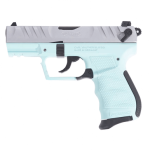 Walther Arms 5050525 PD380 380 ACP 9rd 3.70" Nickel Steel Slide Angel Blue Ambidextrous