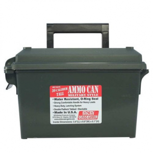 MTM Case-Gard AC30T11 Ammo Can Tall 30Cal Handgun Forest Green Polypropylene