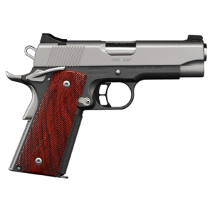 Kimber 3000258 Pro CDP 9mm 9+1 4" Satin Silver/KimPro II Stainless Steel Slide Charcoal Gray KimPro II Rosewood Grip