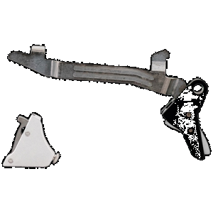 Timney Triggers ALPHAGLOCK5SILVR Alpha Competition 9mm Luger/40 S&W/22 LR, Silver Straight Trigger, Compatible w/Glock Gen5 & Glock 44